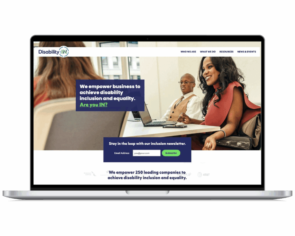 Image of the Disability:In home page that was designed by HelpGood. The page is a modern design with easily legible text and a clear UI.